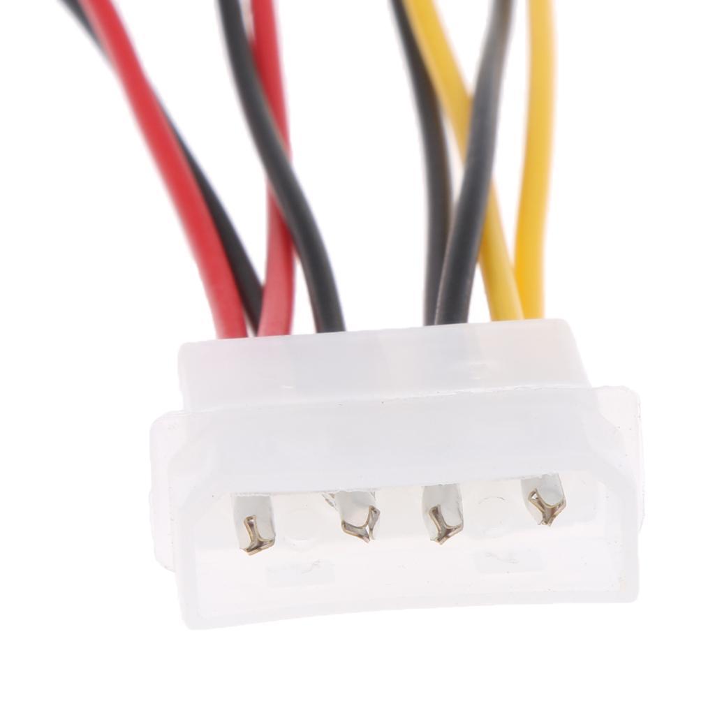 4pieces 4 Pin To Case Cooling Fan 4x 3-pin Power Speed Reduction 2x5V 2x12V