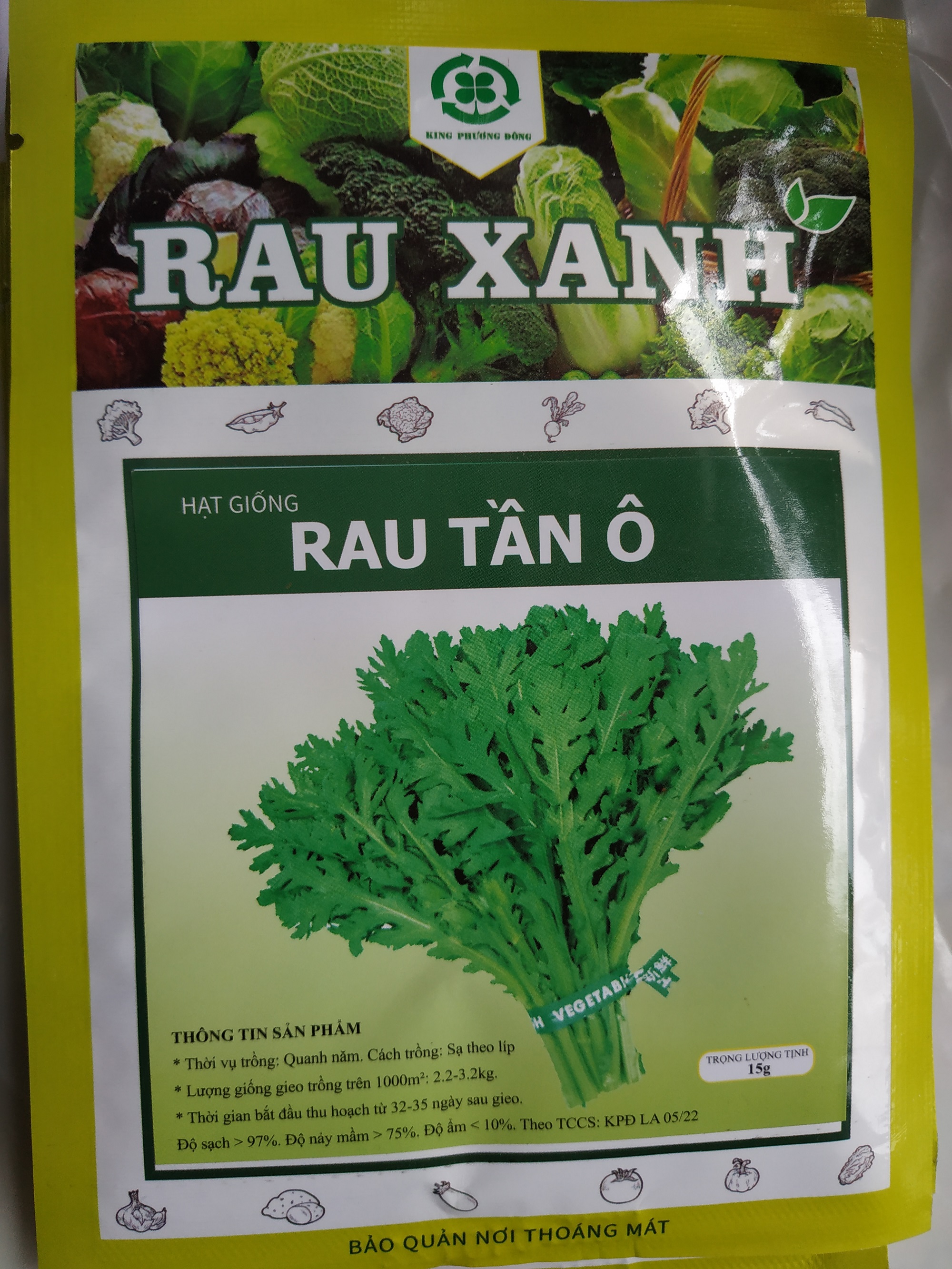 Hạt giống RAU TẦN Ô - gói 15 gram