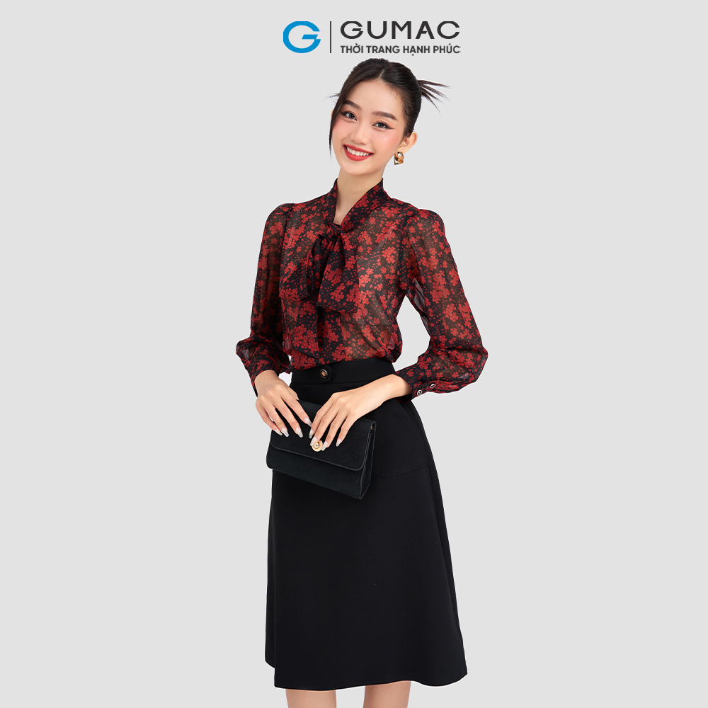 Áo kiểu thắt nơ GUMAC AD03066