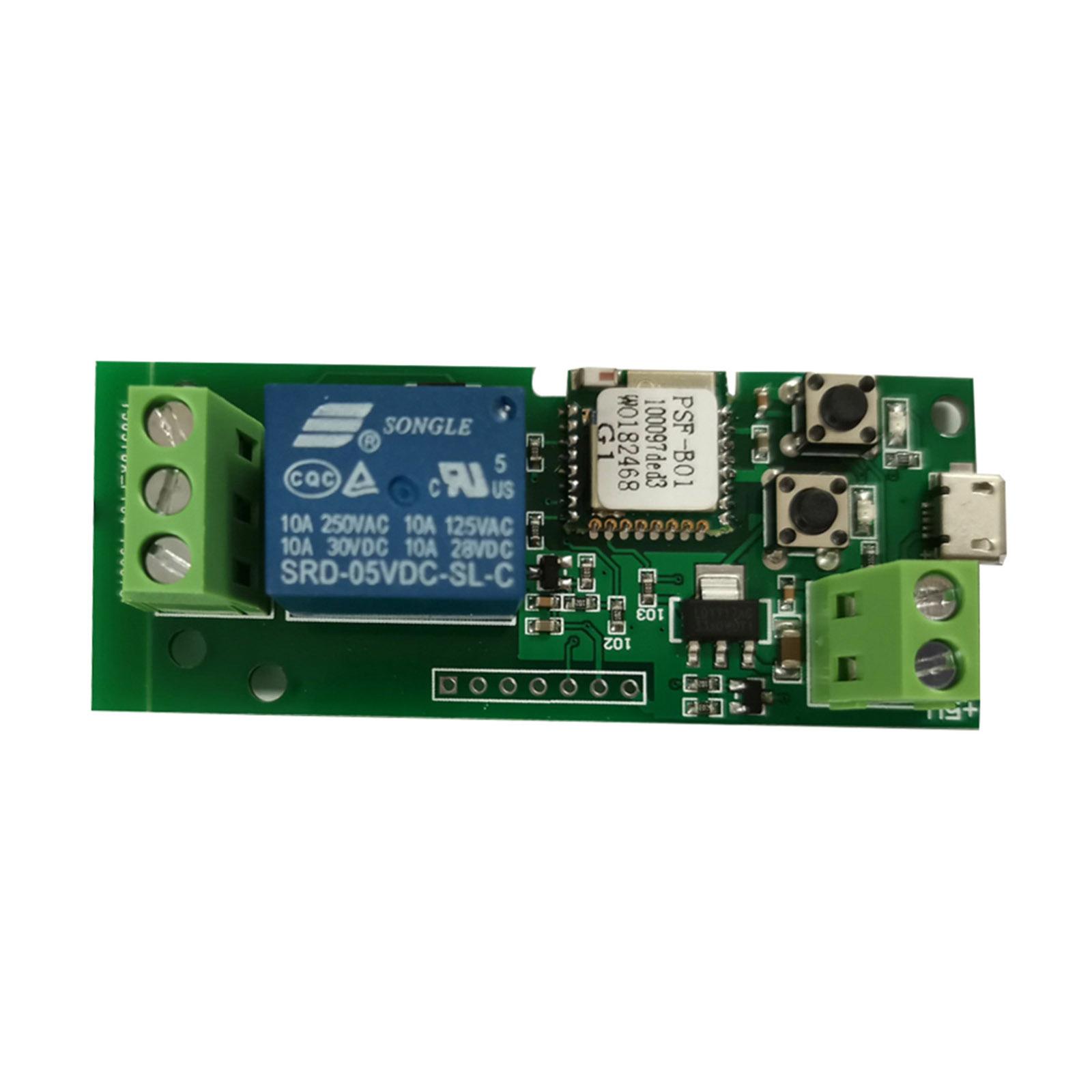 EWeLink USB DC5V Wifi Switch Wireless Relay Module Smart Home Automation Modules Phone APP Remote Control Timer Switch Alexa Google Home Voice Control for Access Control System Inching/Self-Locking