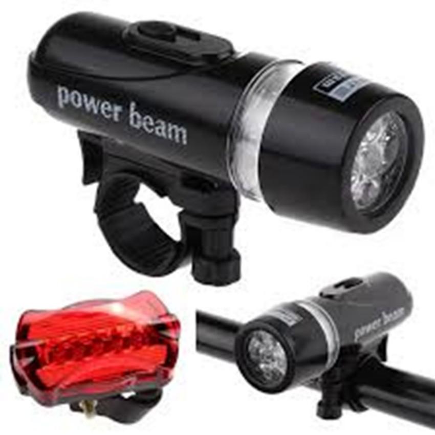 Bộ đèn pin gắn xe đạp và đèn chiếu hậu 5 LED WJ-101 206211