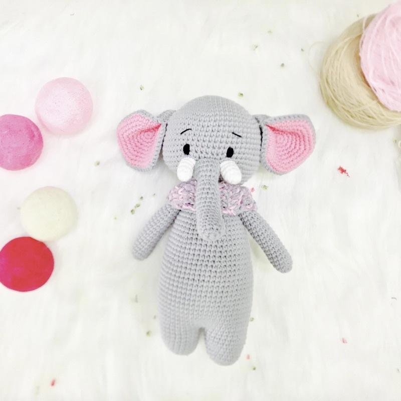 Voi xám handmade - quà tăng gấu bông xinh xắn cho bé