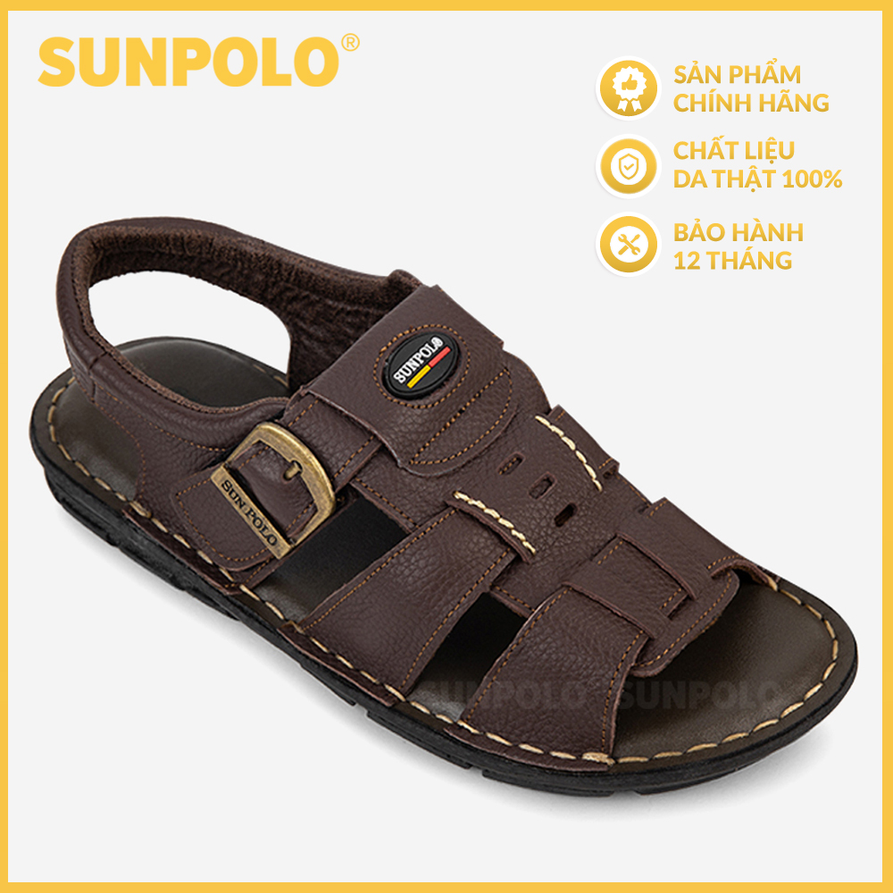 Giày Sandal Nam Da Bò SUNPOLO SDA023