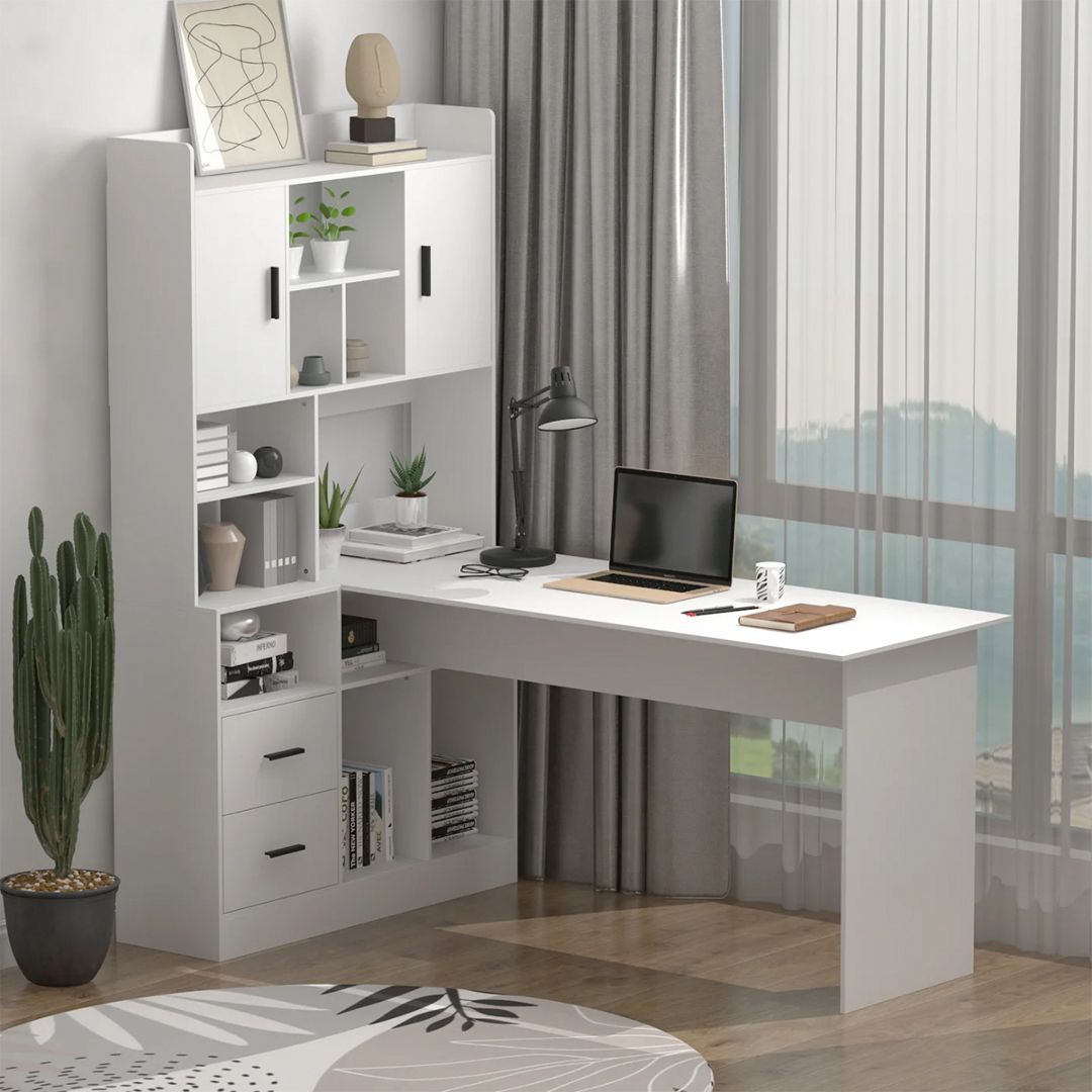 Bàn làm việc cá nhân liền kệ giá sách tiện dụng SMLIFE Daredevil
