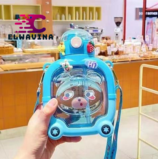 Bình Đựng Nước Hình Gấu 1000ml Cute Bear Cup Cho Bé Siêu Xinh