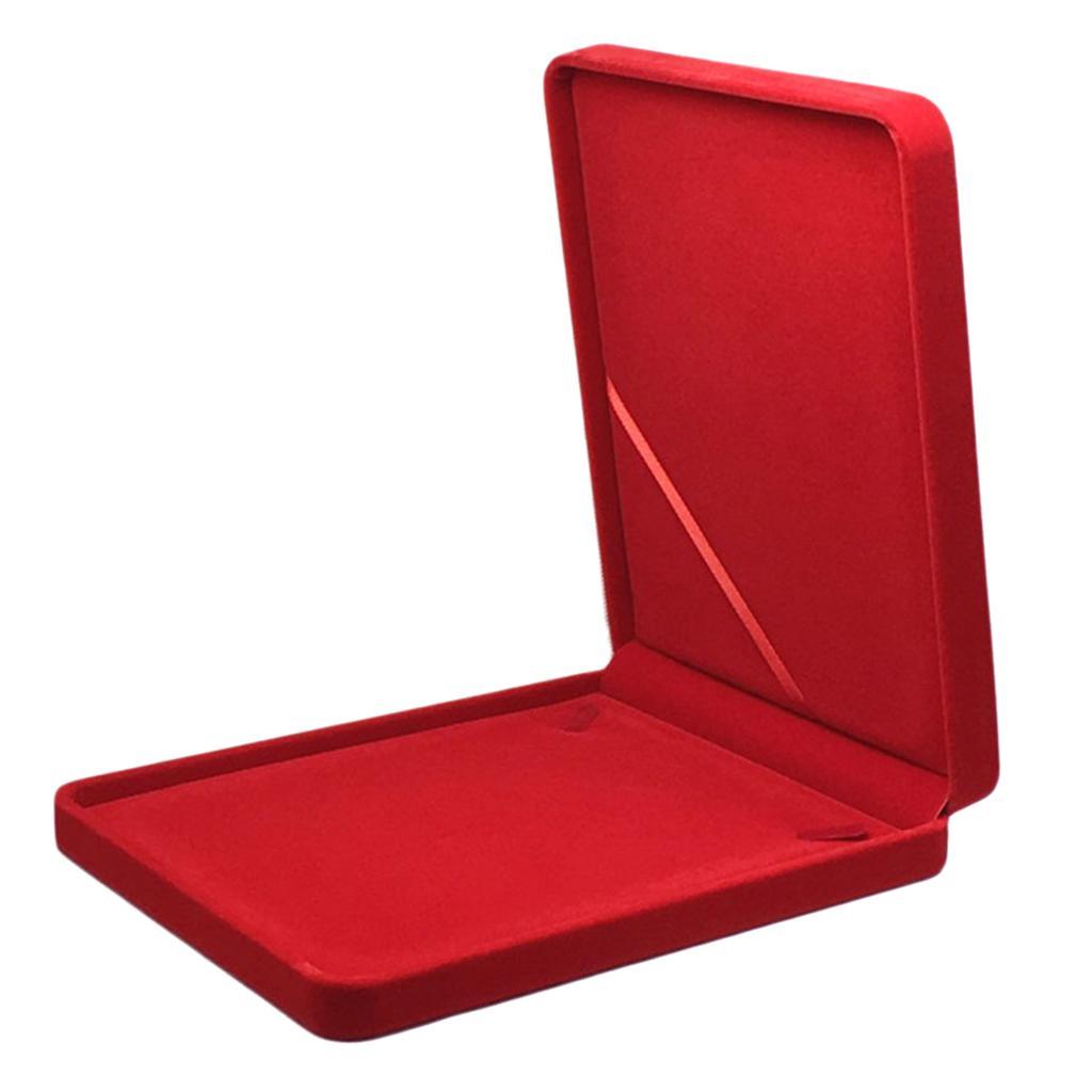 Fashion Velvet Necklace Box Case Tray Portable Jewelry Storage Organizer