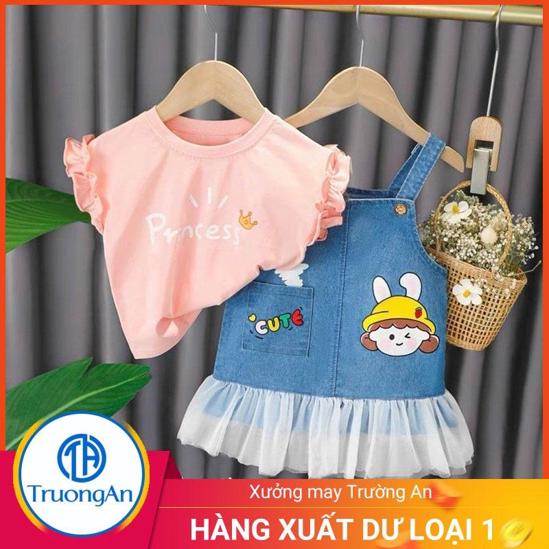 Bộ áo, váy bé gái Princess cao cấp cotton