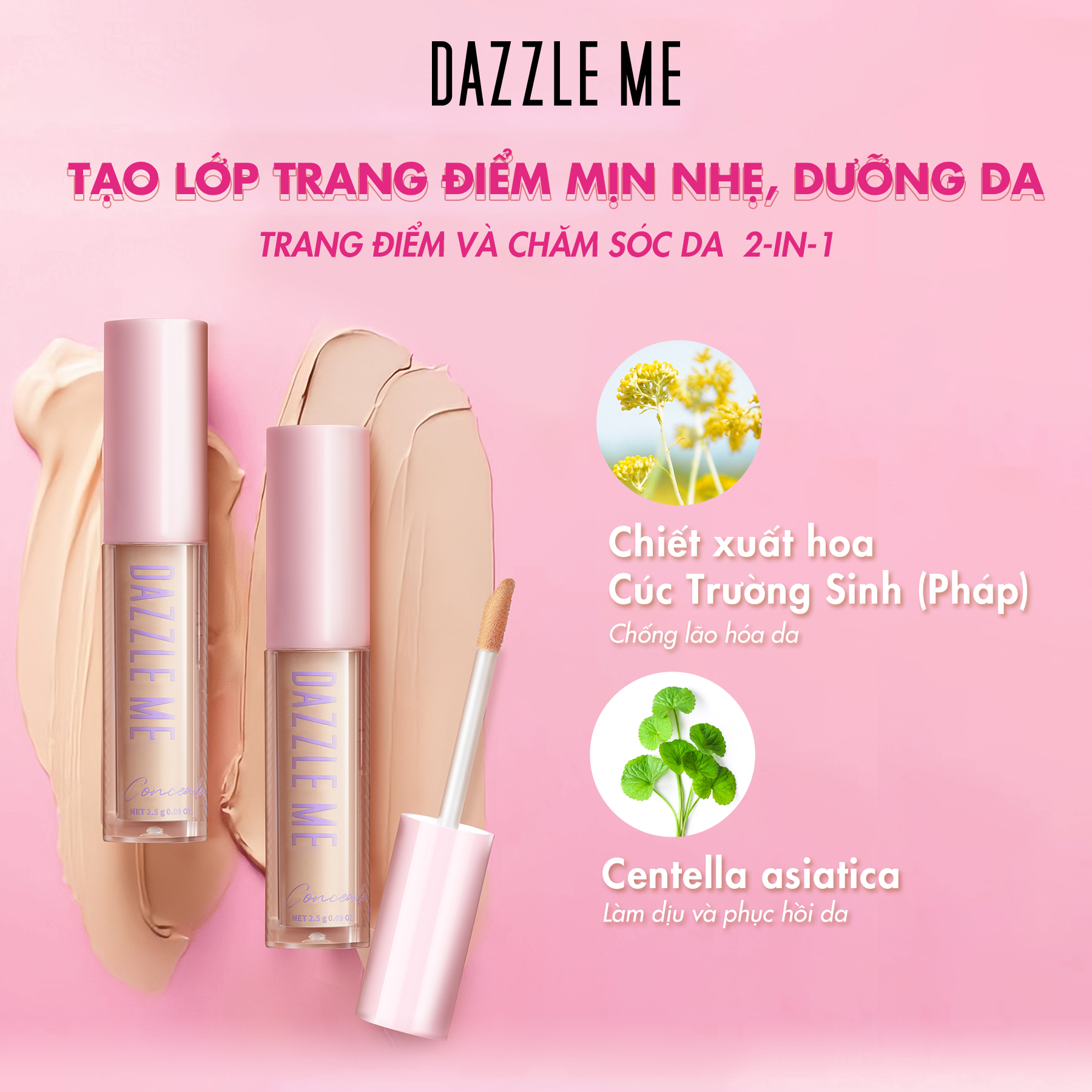 Kem che khuyết điểm DAZZLE ME Our Secret Cover Concealer