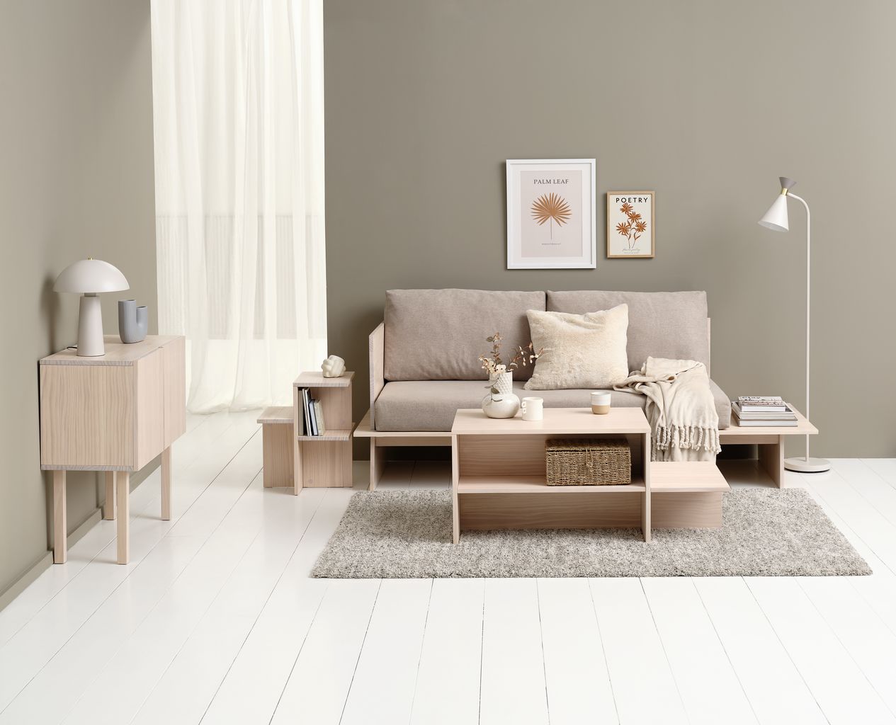 Kệ đa năng | JYSK Sollerup | gỗ thông | màu tự nhiên | R33xD40xC50cm
