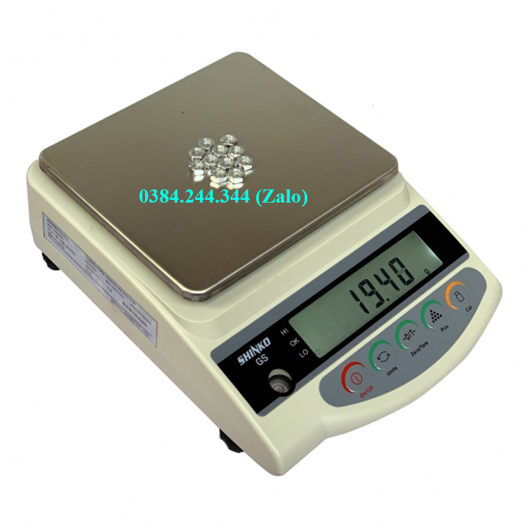 Cân điện tử kỹ thuật 1 hoặc 2 số lẻ Shinko GS - Nhật Bản , Mức ký/ Độ chia lựa chọn: 1200g/0.01g, 2200g/0.01g, 3200g/0.01g, 2200g/0.1g, 3200g/0.1g, 6200g/0.1g