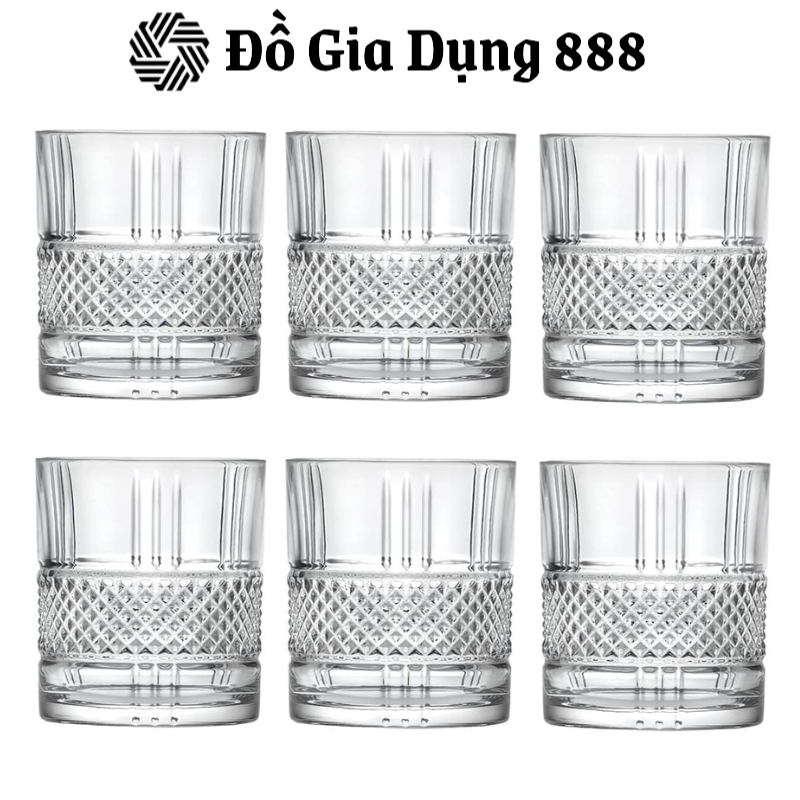 Bộ 6 Cốc Pha Lê IRRIS DIAMANT, Đường Kính 9cm, Nhập Đức