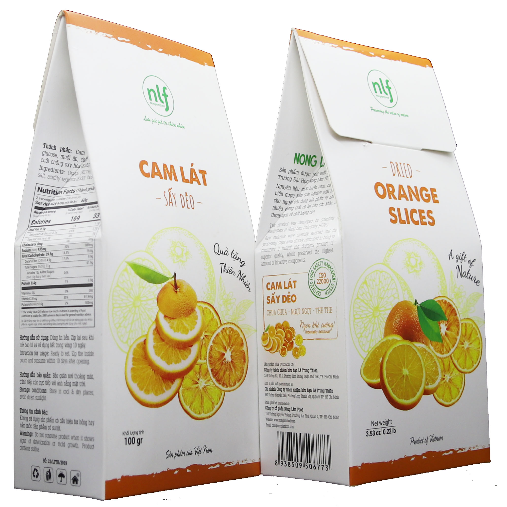 Cam Lát Sấy Dẻo (Orange Fruit) 100G - Nông Lâm Food | Món Quà Cho Sức Khỏe Từ Thiên Nhiên 100%