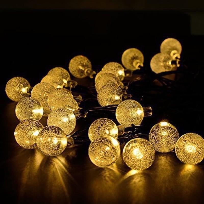 Dây đèn trang trí màu vàng bi bọt 8mét 50 bóng