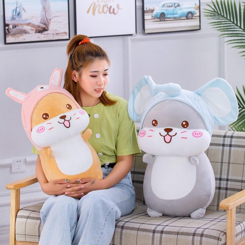 GẤU BÔNG CHUỘT HAMSTER COSPLAY VOI DỄ THƯƠNG (45CM)