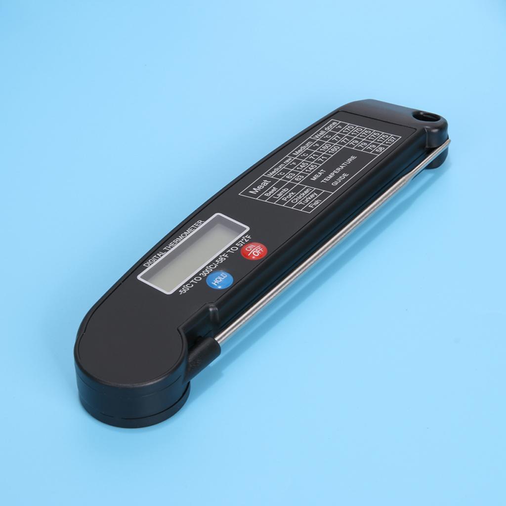 LCD Digital Instant Read Kitchen Food Thermometer With Folding Long Probe BBQ Meat Water Milk Household Cooking Temperature Tools