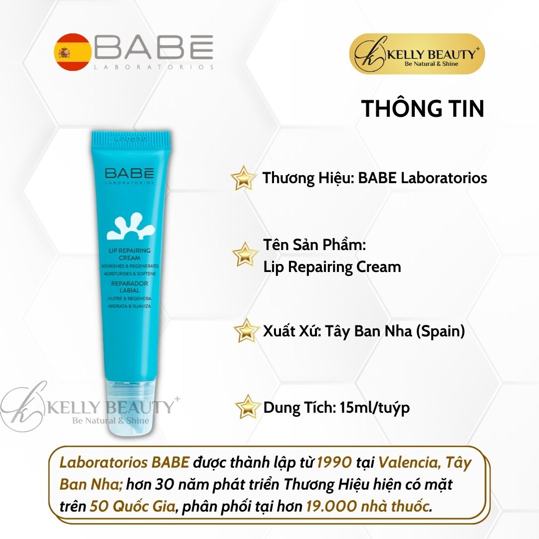 Son Dưỡng Môi BABE Lip Repairing Cream | Kelly Beauty