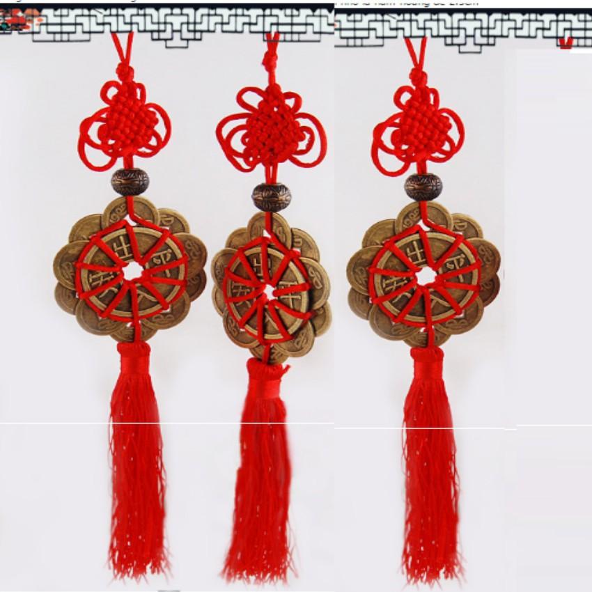 ️️ Bộ 5 Xâu tiền ngũ đế hoặc 4 Tiền Xu Mai Hoa 10 Cánh Rời Mai Hoa Thập Toàn Treo Xe Oto 206230 4A 6154