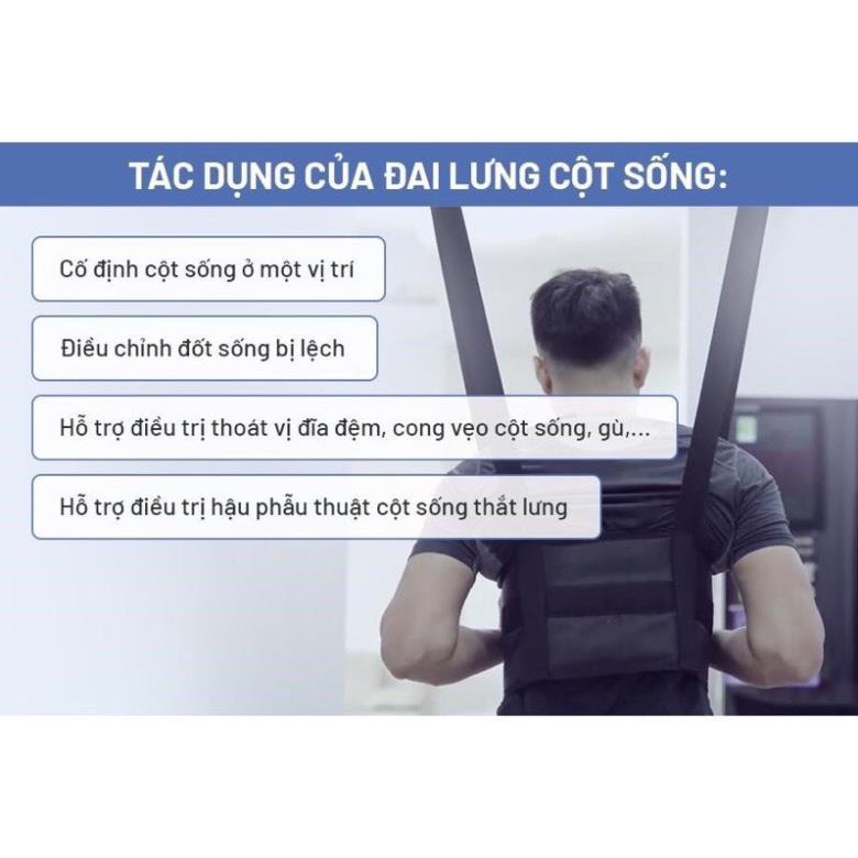 Đai Treo Kéo Giãn Cột Sống Lưng, Đai Kéo Giãn Cột Sống - BẢN CẢI TIẾN - Cải Thiện Thoát Vị, Thoái Hóa... Hàng Chính Hãng