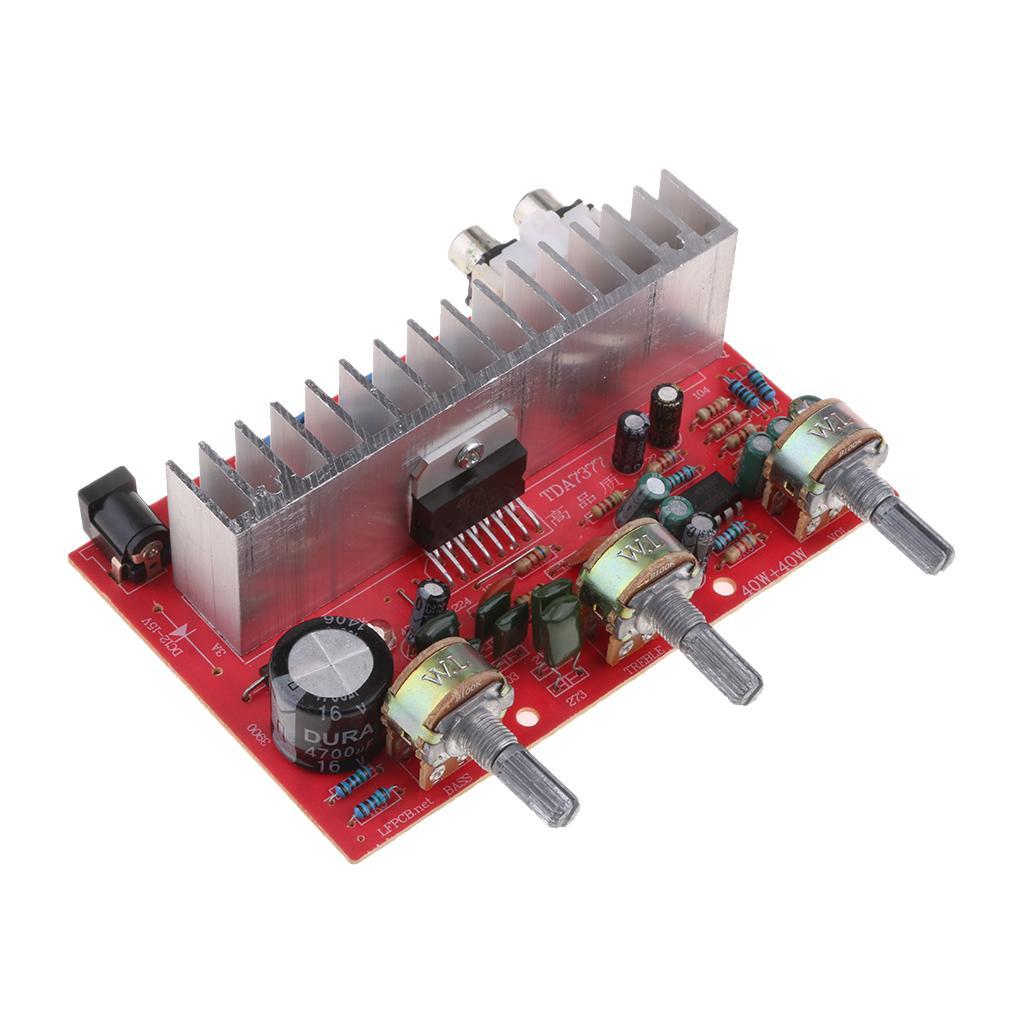 DC 12V DX-7377 Digital Power Audio Stereo Amplifier Board Module DIY 80W