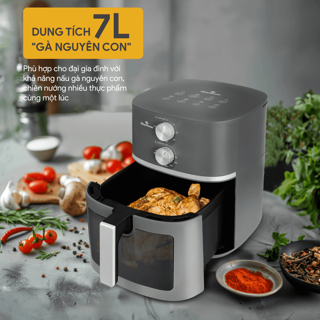 Nồi Chiên Không Dầu BlueStone AFB-5856 7 Lít 1800W - Hàng chính hãng