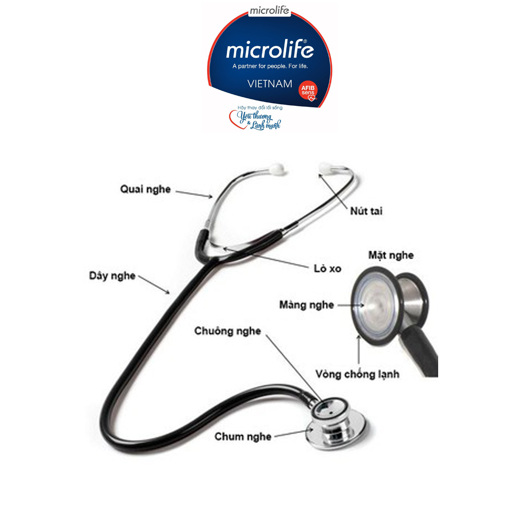 ỐNG NGHE, TAI NGHE Y TẾ 2 DÂY MICROLIFE ST 77 - HÀNG CHÍNH HÃNG THỤY SĨ