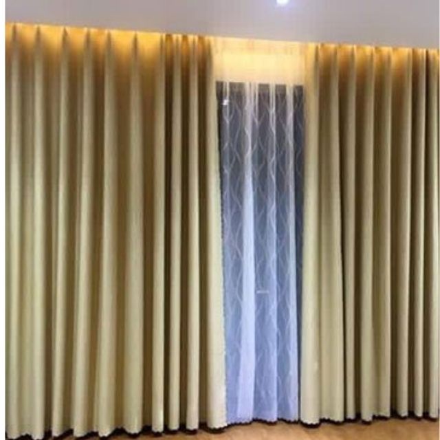 Rèm Vải Gấm Cao Cấp Cản Nắng 95% - Tặng Kèm Dây Vén Rèm - SIZE VỪA