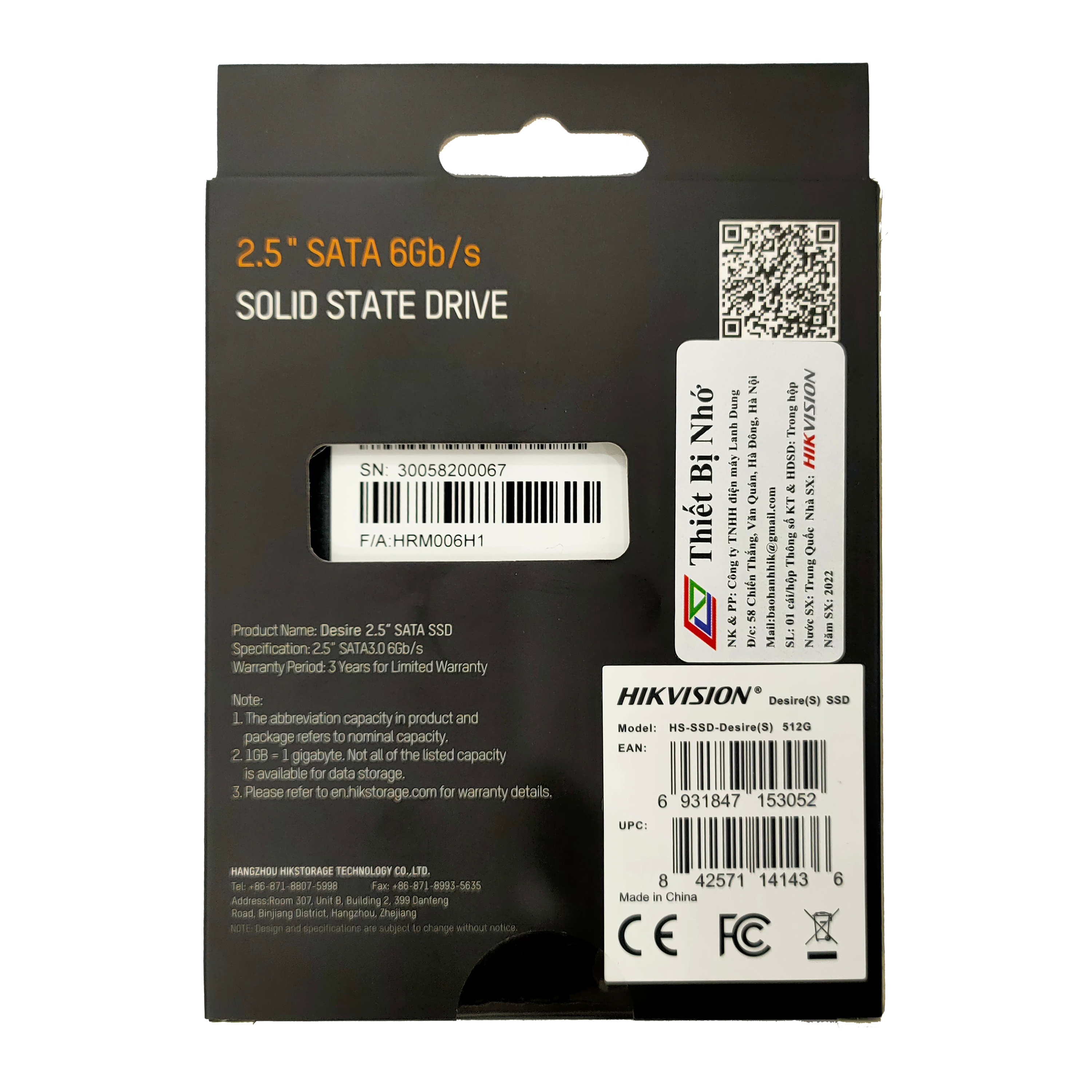 SSD Hikvision HS-SSD-Desire(S) 512G - Hàng chính hãng BH36 tháng