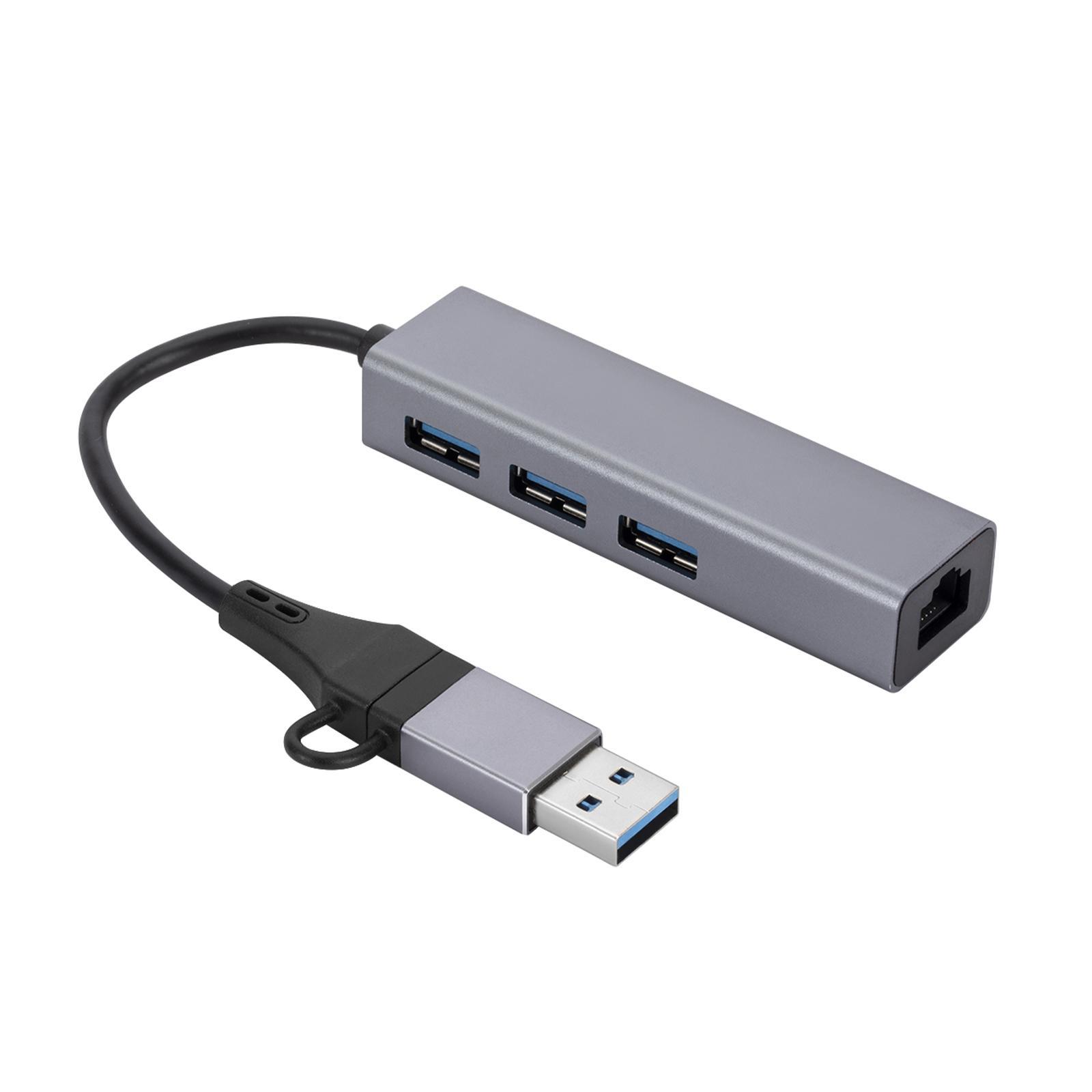 USB C and USB to Adapter Gigabit Network Adapter for Notebook