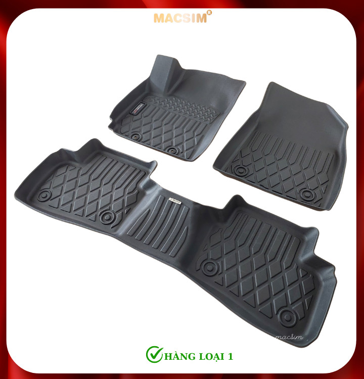 Thảm lót sàn xe ô tô KIA Seltos 2019 - nay Nhãn hiệu Macsim chất liệu nhựa TPE cao cấp màu đen