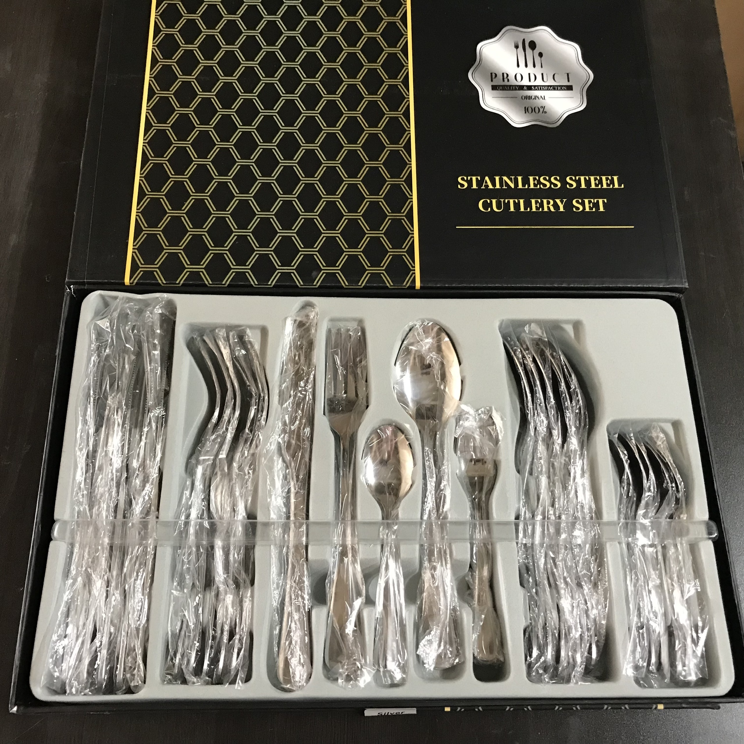 Combo Bộ Dao Dĩa Ăn Bít Tết, Dao Dĩa Phòng Ăn Nhà Bếp Phong Cách Phương Tây Chất Liệu Inox Màu Bạc, Quà Tặng Tân Gia Sang Trọng