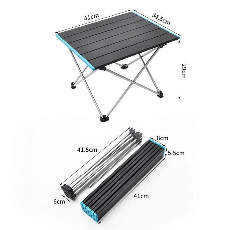 Bàn dã ngoại xếp gọn picnic du lịch gấp gọn bằng hợp kim nhôm nhẹ, gấp gọn, chắc chắn, độ bền cao.