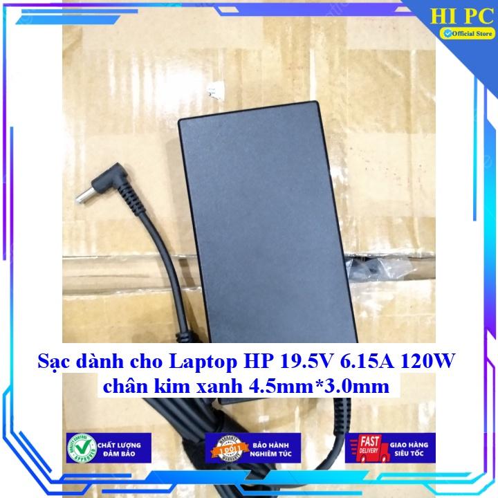 Sạc dành cho Laptop HP 19.5V 6.15A 120W chân kim xanh 4.5mm*3.0mm - Kèm Dây nguồn - Hàng Nhập Khẩu