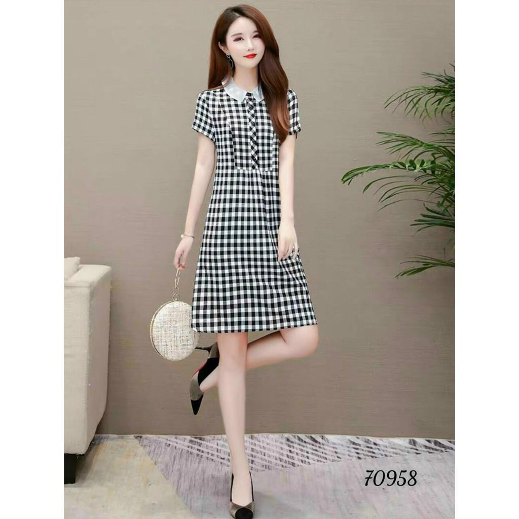 ĐẦM LỤA CARO DÁM SUÔNG THÍCH HỢP CHO CÁC BAN NỮ ĐI DỰ TIỆC,ĐI CHƠI.... MẪU MỚI NHẤT HIỆN NAY