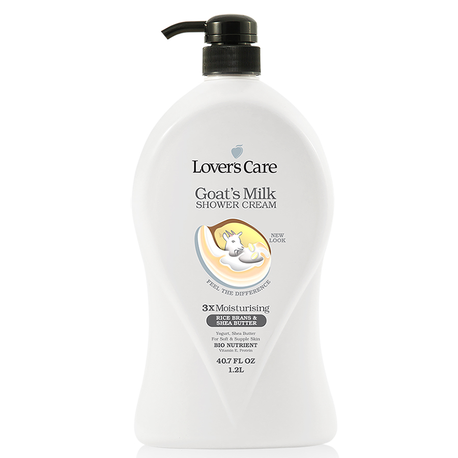 Sữa Tắm Tinh Chất Sữa Dê Cám Gạo Và Bơ Hạt Mỡ Lover's Care 1200ml