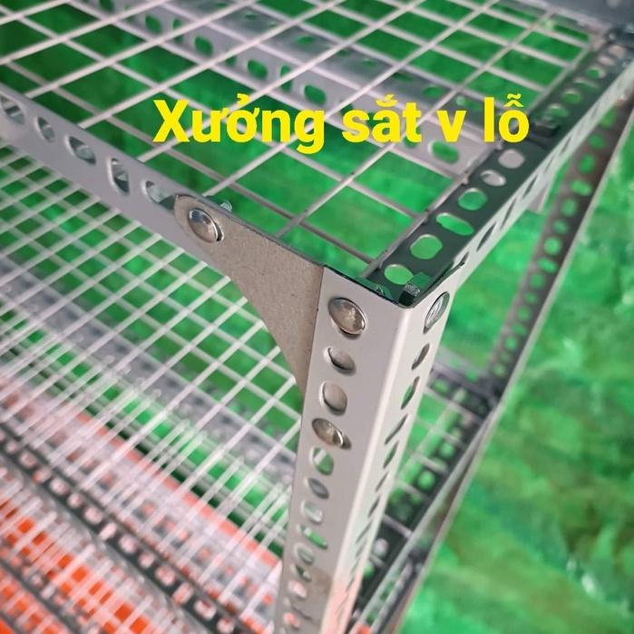 Kệ sắt v Lỗ ( lưới sắt ô vuông) Rộng 40cm x Dài 1M ( cao 60-80-1m-1,2M-1,5M) nhiều tầng