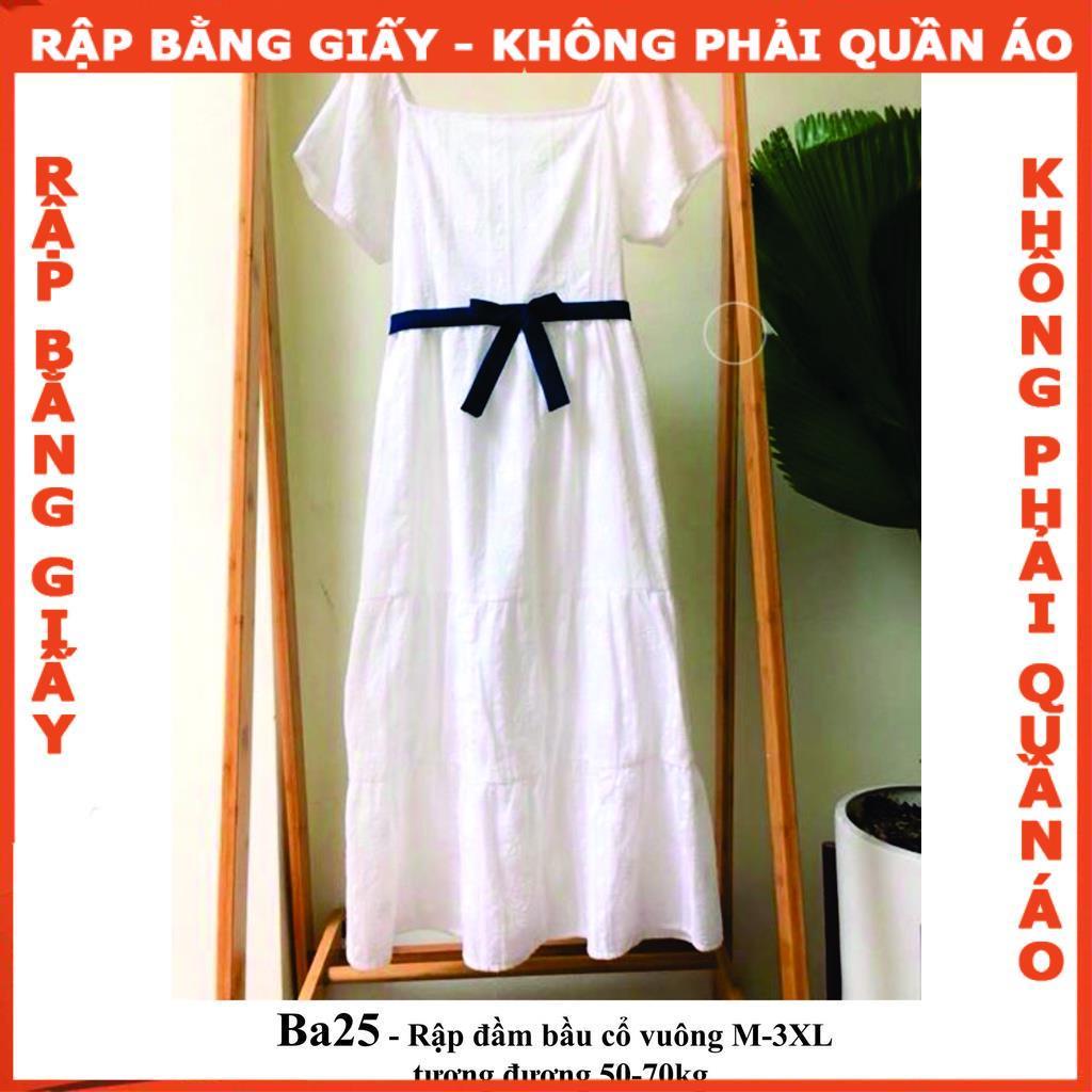 Rập giấy may đầm bầu BA25- bản vẽ