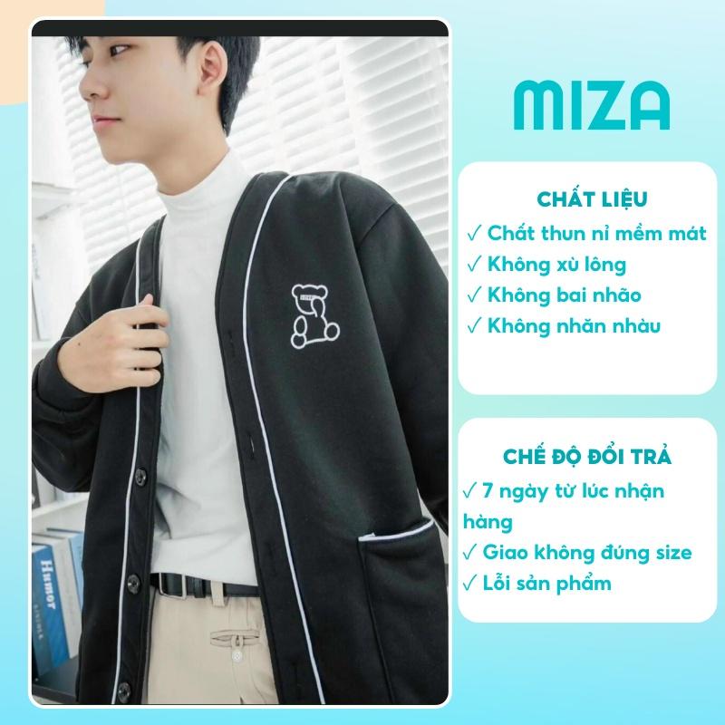 Áo cardigan nam nữ unisex khoác gió jacket dù 2 lớp cúc bấm form rộng local brand ulzzang phong cách hàn quốc đep Gấu