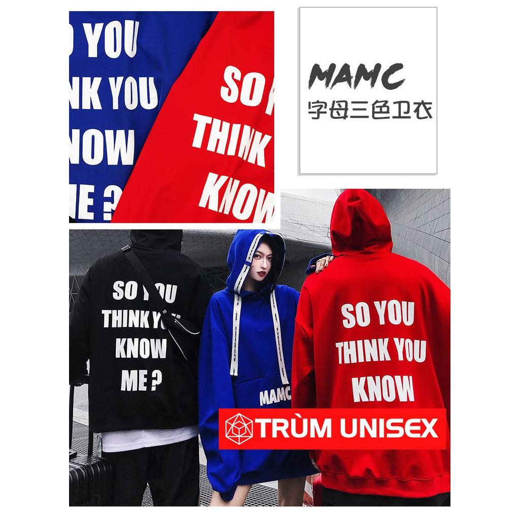 Áo Hoodie Thun Nỉ Nam Dài Tay Có Mũ Kiểu Dáng Thời Trang màu xanh SO YOU THINK YOU NOW ME