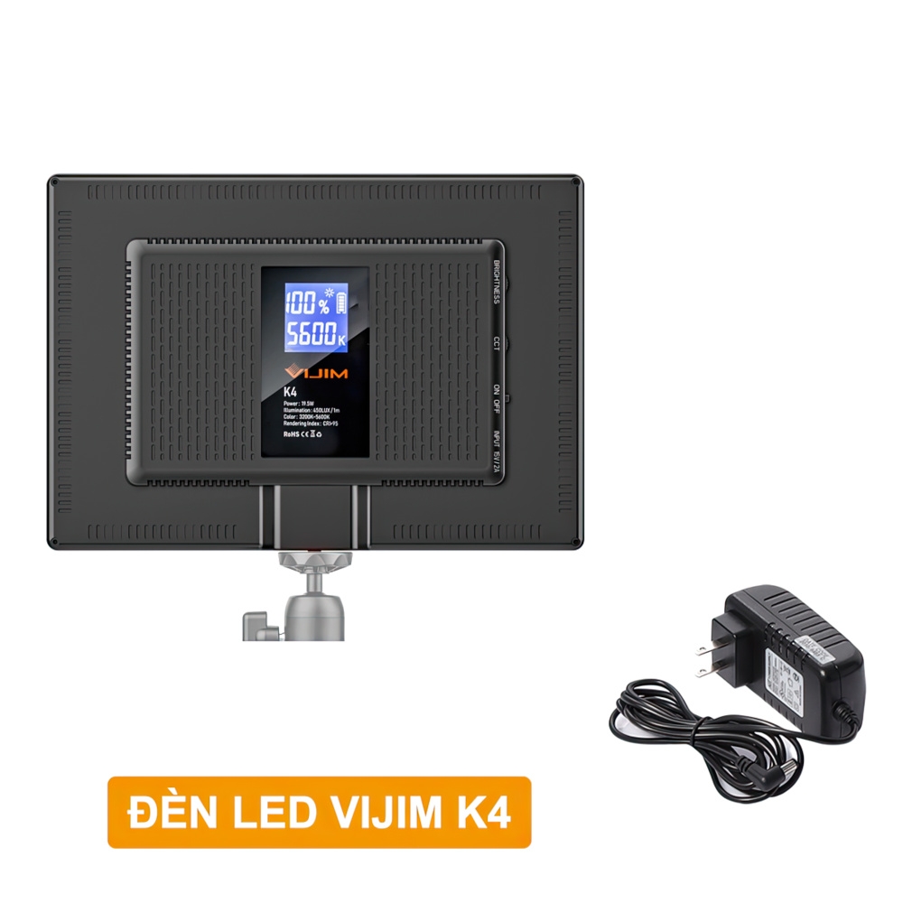 GIÁ ĐỠ KÈM ĐÈN LED LIVESTREAM KẸP CẠNH BÀN ULANZI VIJIM K4 - HÀNG NHẬP KHẨU