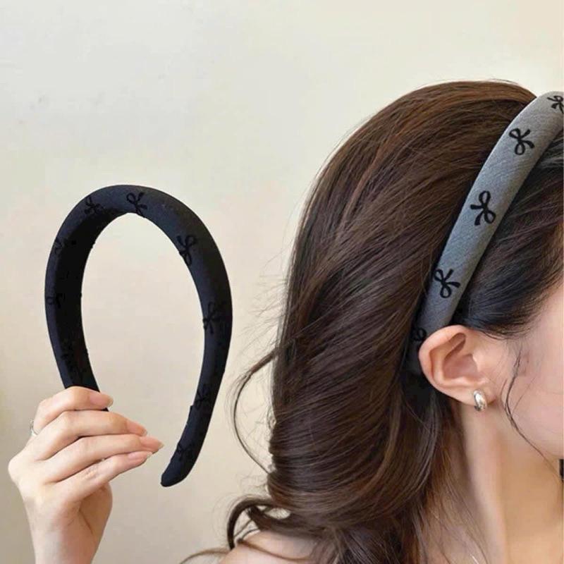 SET 2 BỜM TÓC HÌNH NƠ ĐEN XÁM