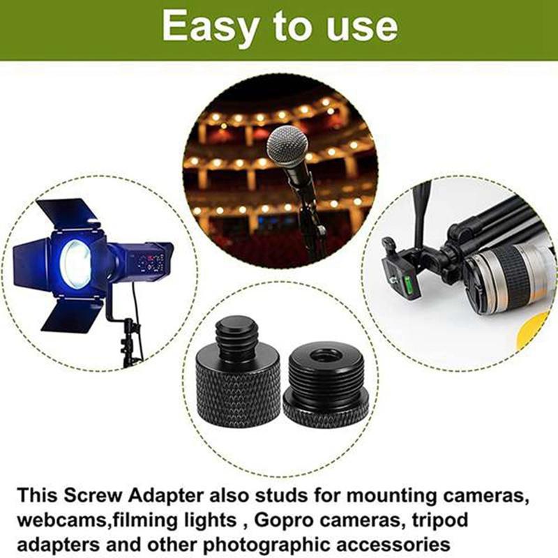 Set 4 đầu chuyển đổi 5/8 lỗ cắm sang 3/8 đầu cắm 3/8 sang 5/8 đực cho giá đỡ micro