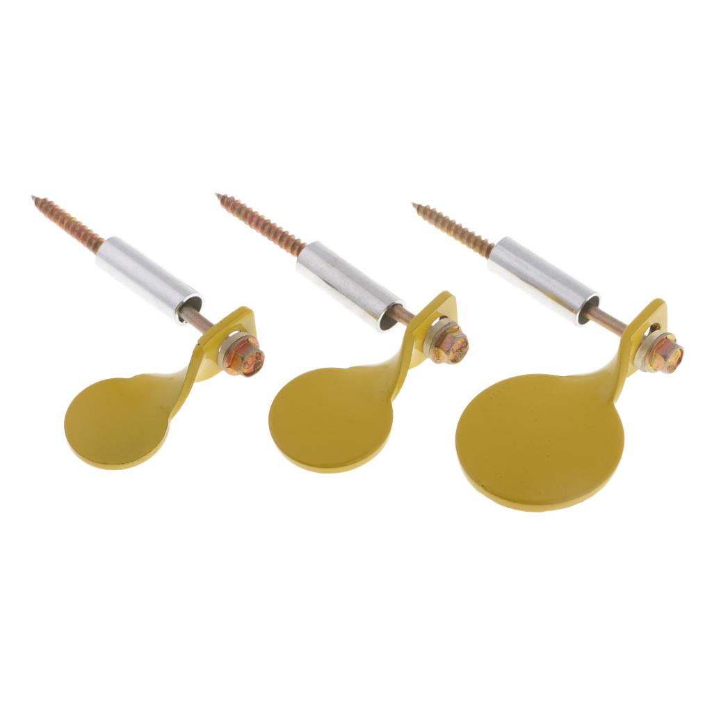 3pcs Stainless Steel Spinner Target Plinking Target Target Tackle for Upright Surface, Wall, Tree, Stick