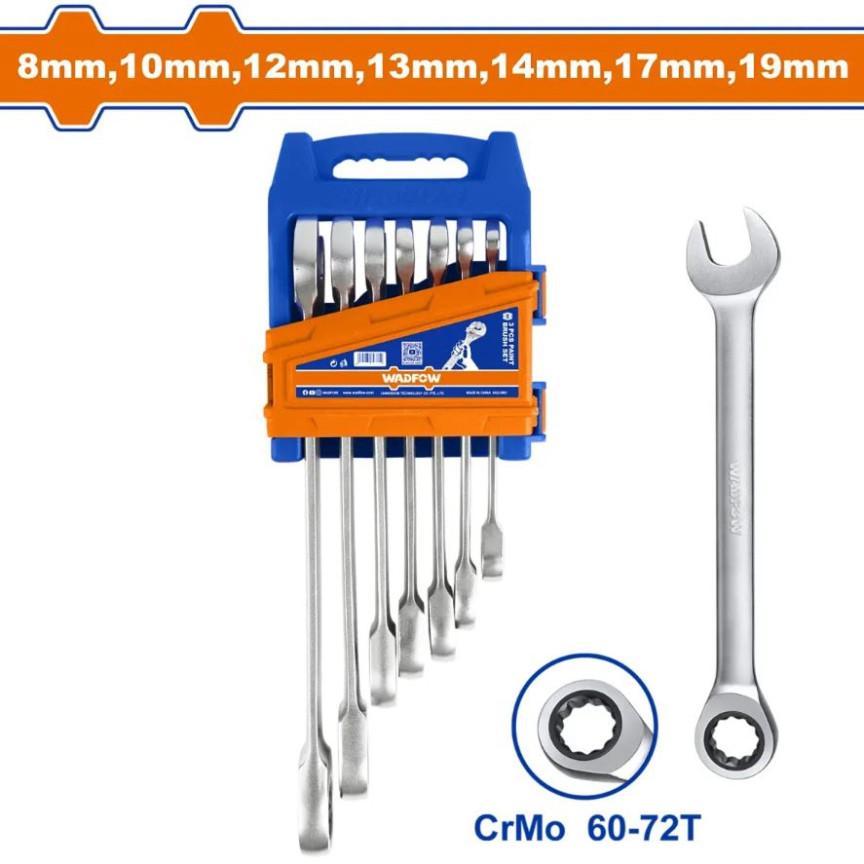 BỘ 7 CỜ LÊ VÒNG MIỆNG TỰ ĐỘNG 8- 19MM WADFOW WSP4207 - HÀNG CHÍNH HÃNG