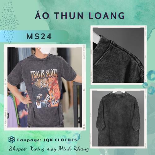 Áo thun nam nữ TRAVISSCOTT loang đen tay lỡ chất liệu cotton 100% cao cấp dáng unisex