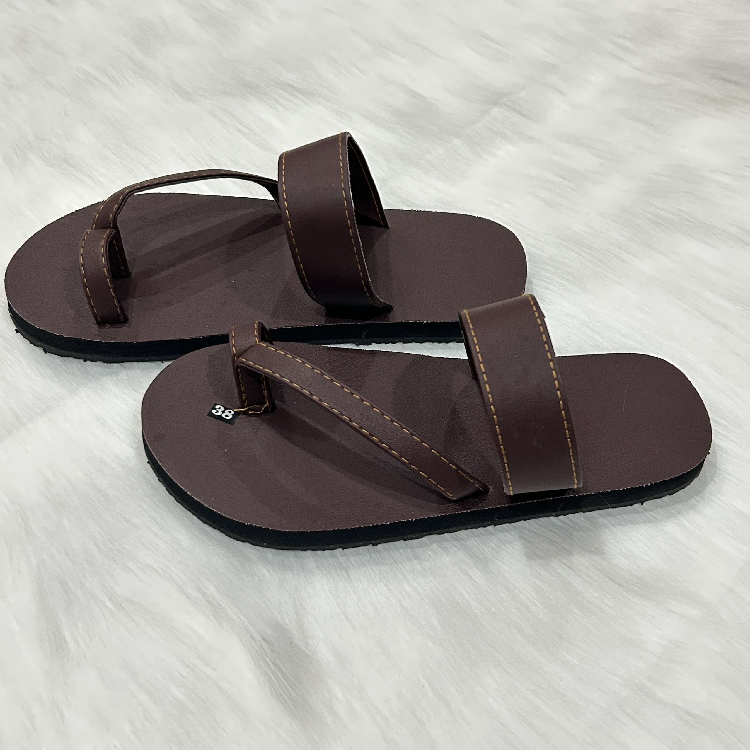 Dép sandal Nữ quai da mềm Đế bệt Cao Su ôm chân LYNA Sandal mã SD07