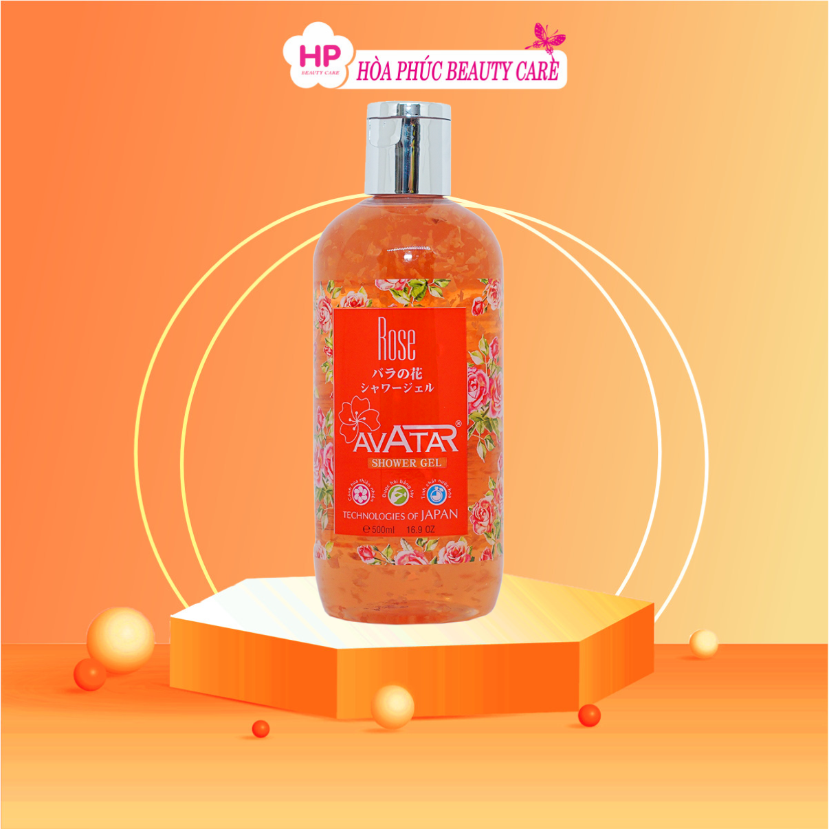 Sữa Tắm Trắng Da Chiết Xuất Hoa Hồng Avatar Rose Shower Gel (Chai 500ML)