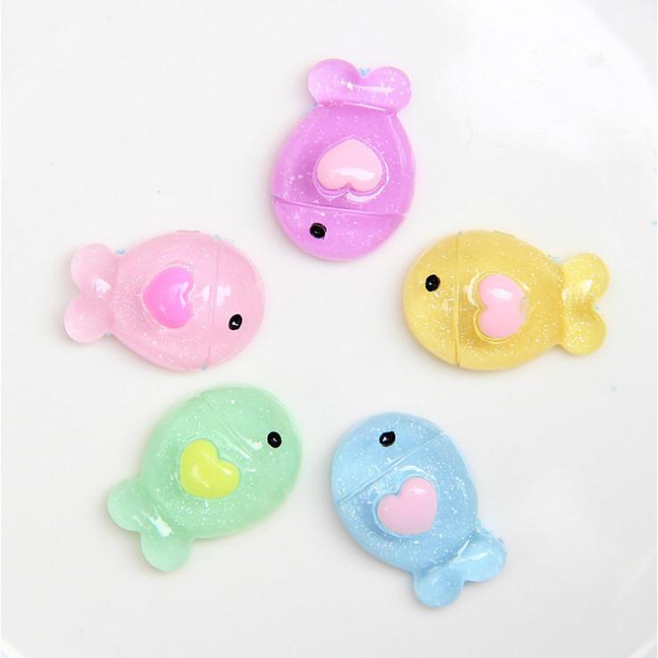 *HN* Charm cá béo nhỏ xinh cho các bạn trang trí vỏ ốp điện thoại, Jibbitz, DIY