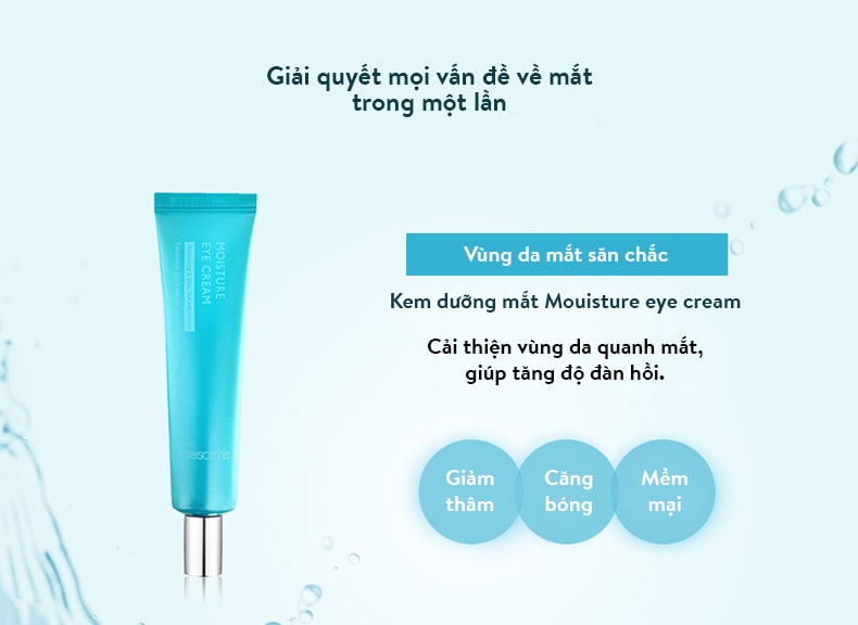 Kem Dưỡng Vùng Mắt Thiên Nhiên Sesamis Moisture Eye Cream Hàn Quốc 30ml Chính Hãng