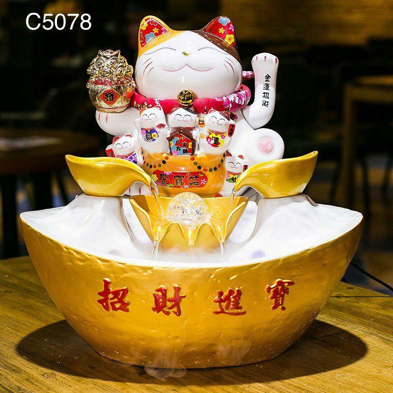 Mèo tài lộc tạo khói