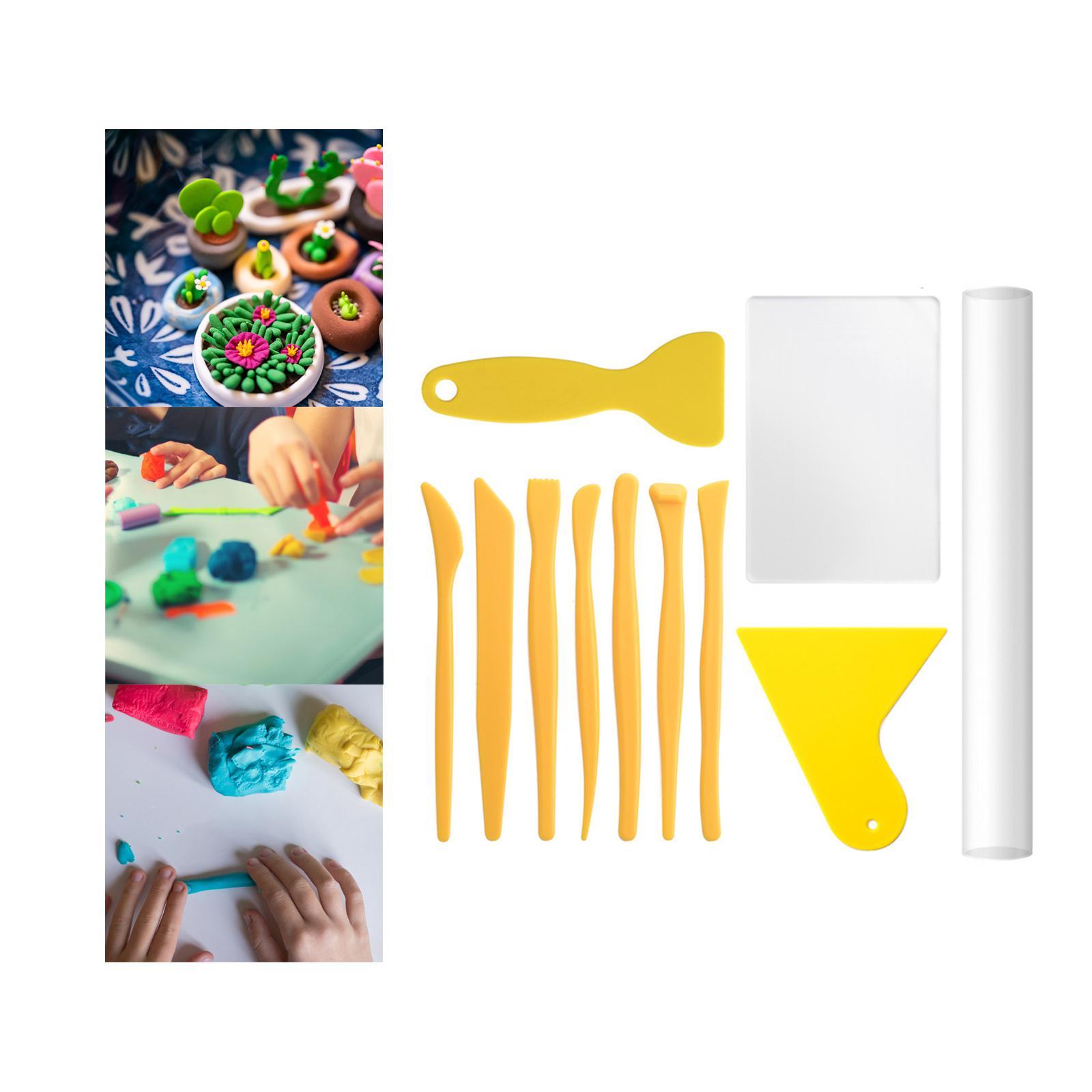 Polymer Clay Cutter Tools Handmade Scraper Acrylic Clay Roller for Sculpting